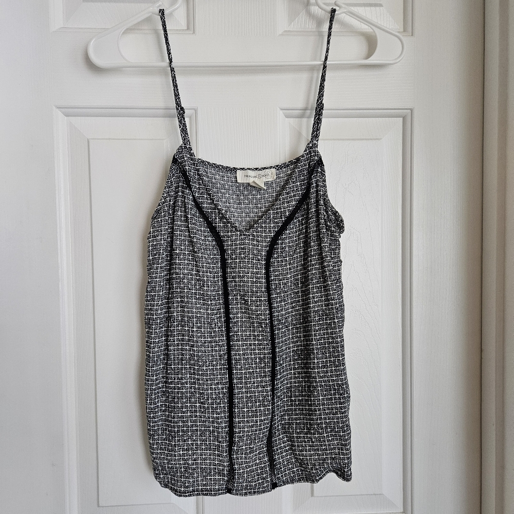 Treasure & Bond Black White Geo Print Tank Top | Size M
